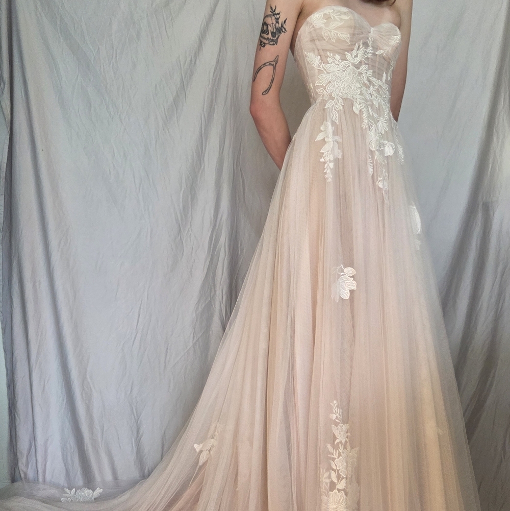 Justin Alexander Lillian West Collection Blush Wedding Gown